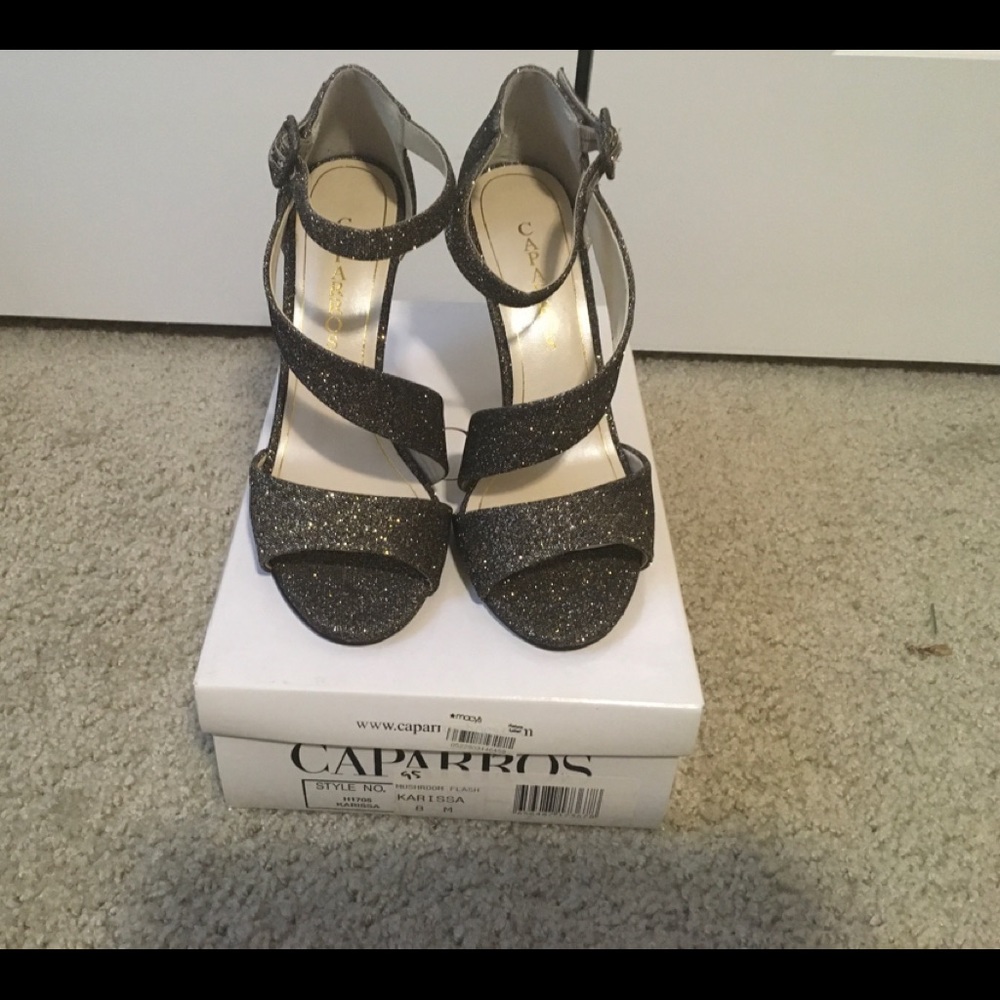 Caparros Karissa Sparkly Open Toe Sandal - worn once. Like new condition.